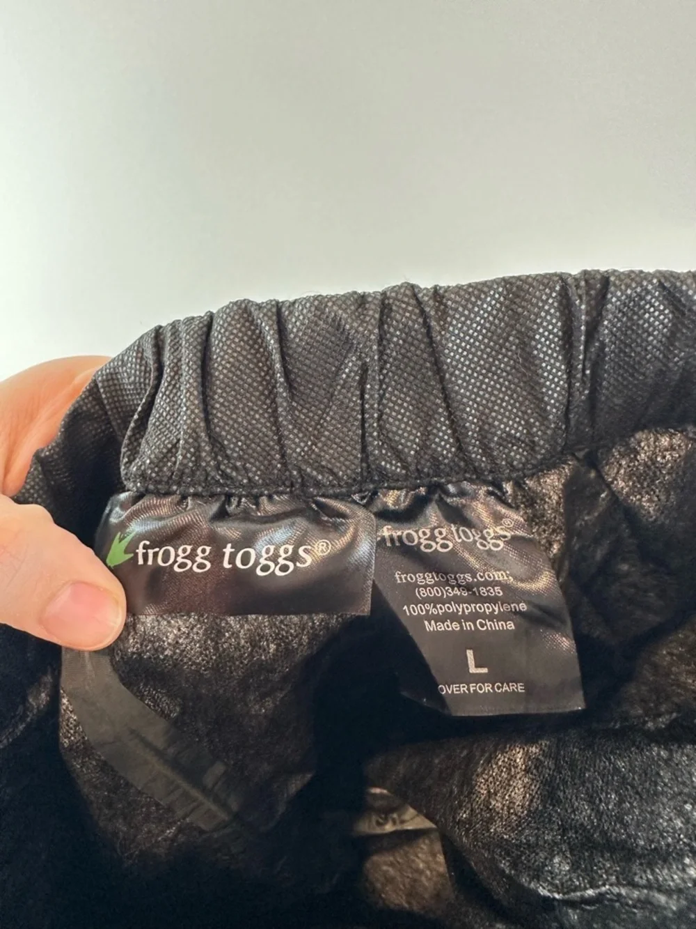 Frogg Toggs Youth Black Camping Hiking Scouts Polly Wogg Rain Suit Pants Large